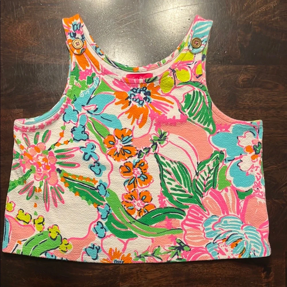Lilly Pulitzer Girls Multicolor Floral Top, Girls Size XL (14/16) - Picture 1 of 9